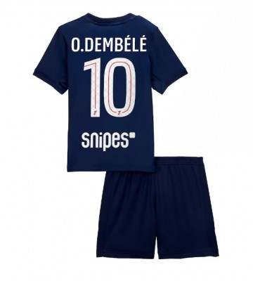 Paris Saint-Germain Ousmane Dembele #10 Hjemmebanetrøje Børn 2025-26 Kortærmet (+ Korte bukser)